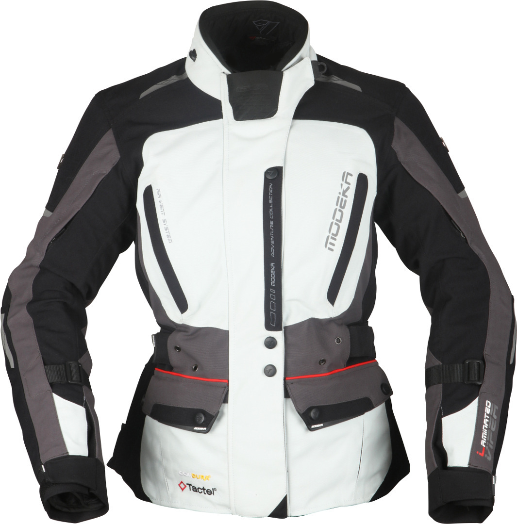 Modeka Viper LT Ladies Motorcycle Textile Jacket, black-grey, Size 36 for Women, black-grey, Size 36 for Women