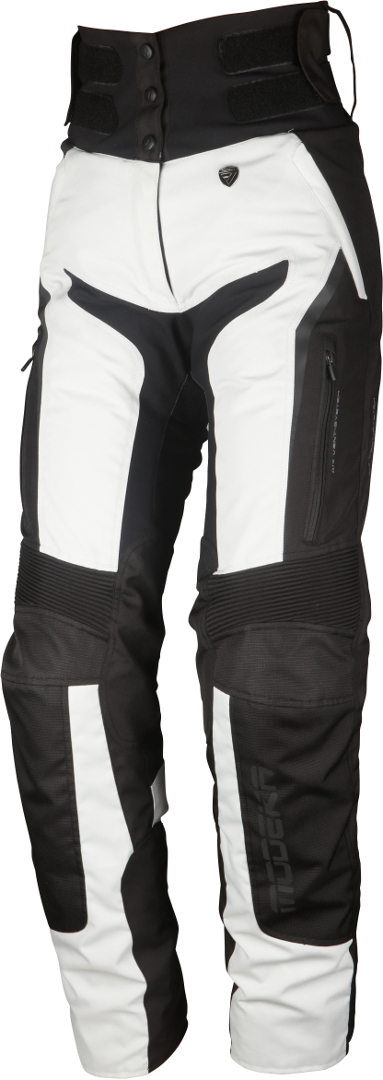 Modeka Elaya Ladies Motorcycle Textile Pants, black-grey, Size 38 for Women, black-grey, Size 38 for Women