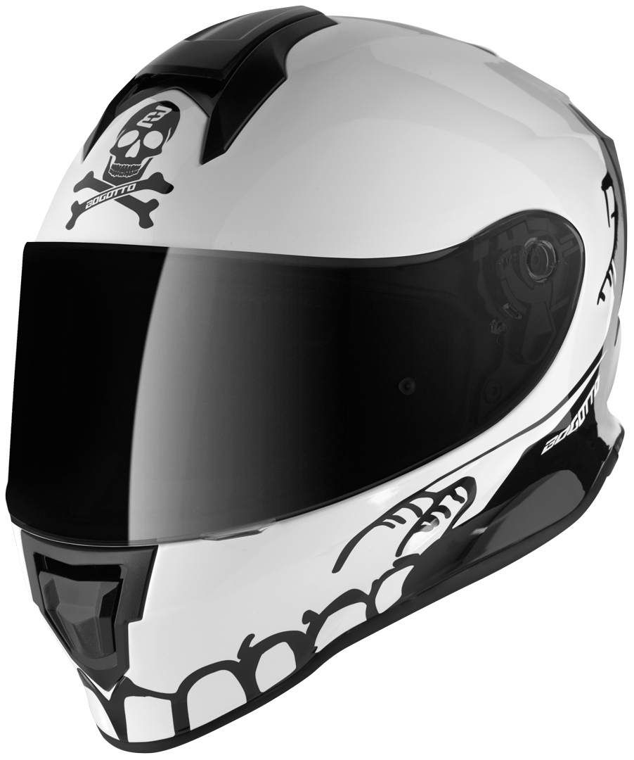Bogotto V151 Skelly Kids Helmet, black-white, Size M, black-white, Size M