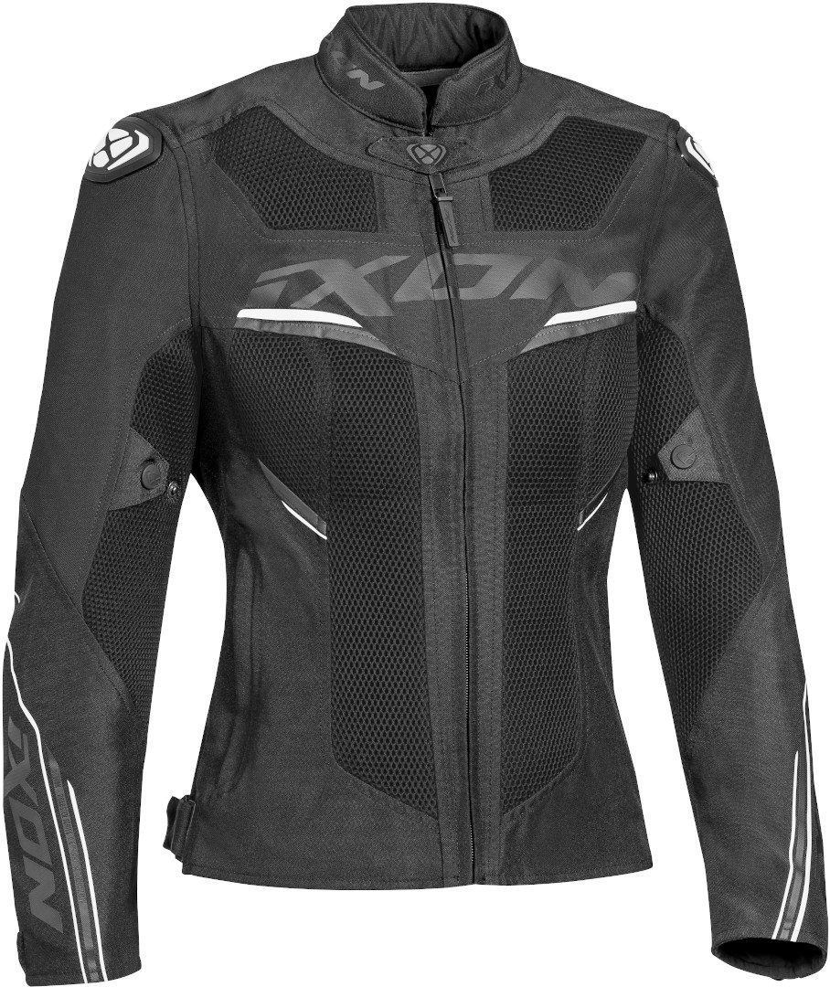 Ixon Draco Ladies Motorcycle Textile Jacket, black-white, Size 2XL for Women, black-white, Size 2XL for Women