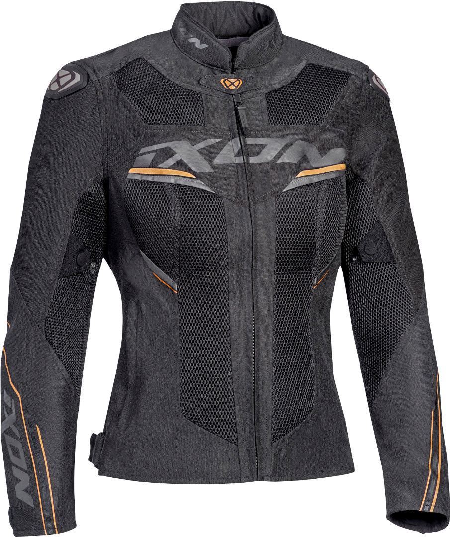 Ixon Draco Ladies Motorcycle Textile Jacket, black-gold, Size XS for Women, black-gold, Size XS for Women