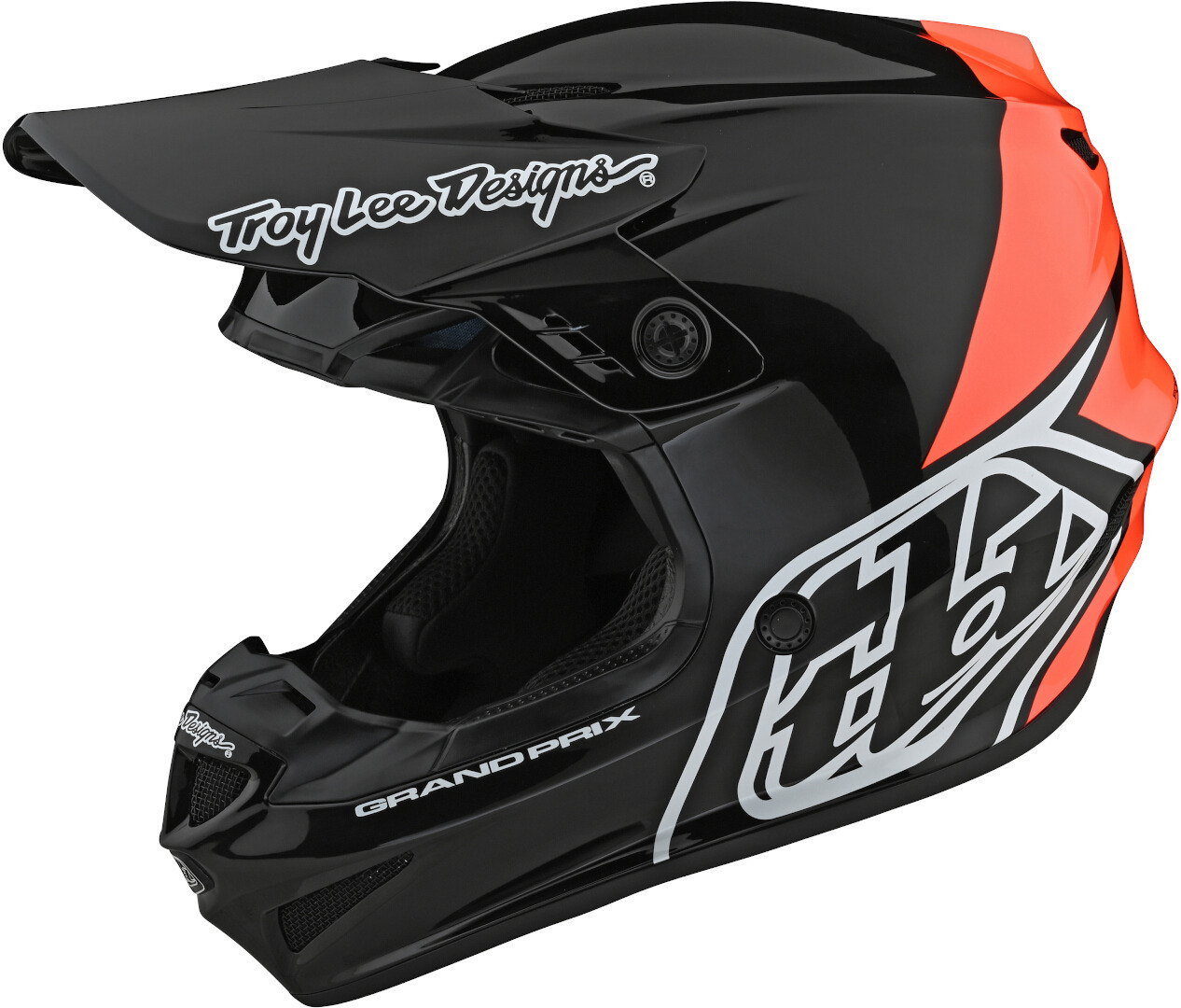 Troy Lee Designs GP Block Motocross Helmet, black-orange, Size L, black-orange, Size L
