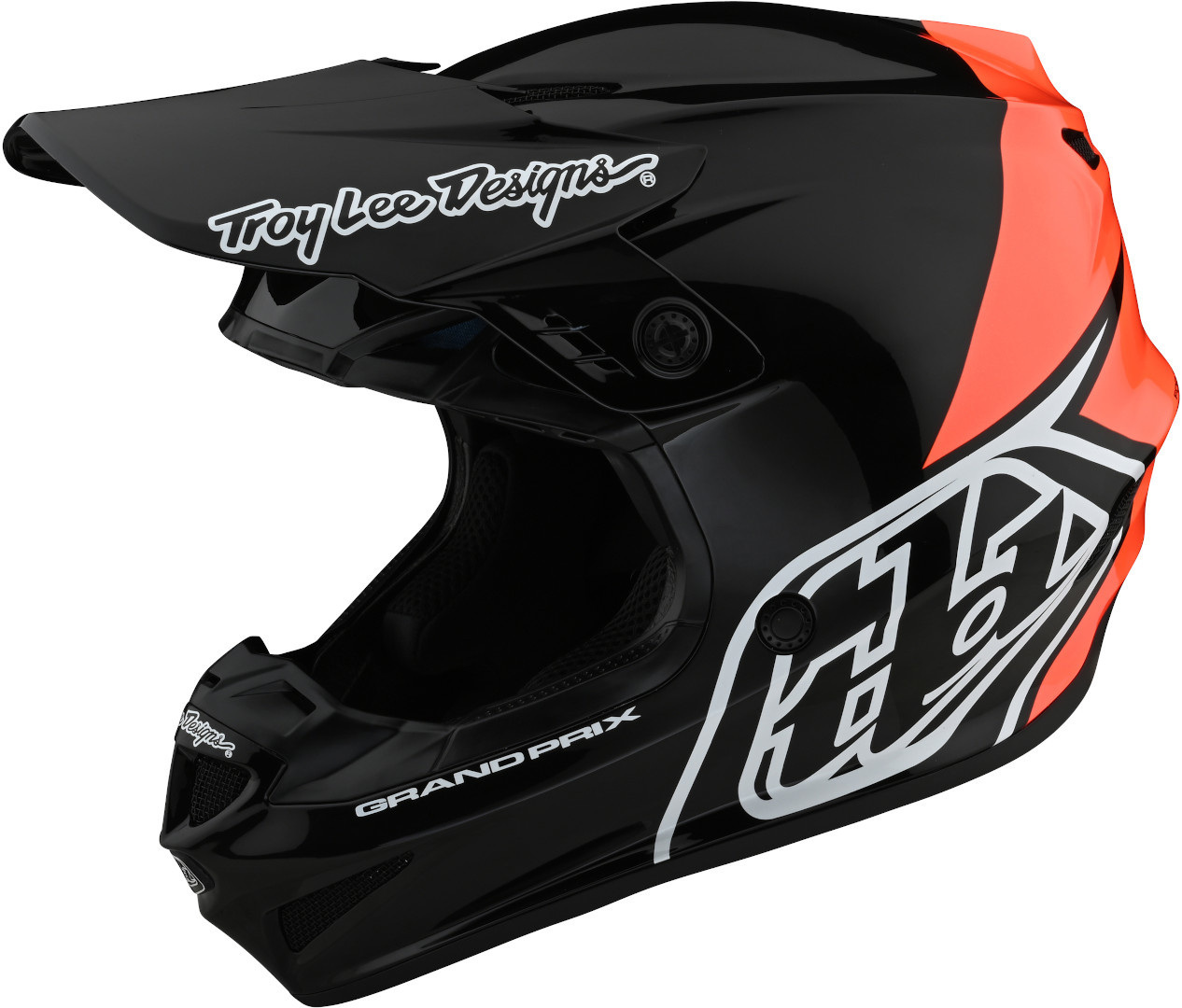 Troy Lee Designs GP Block Youth Motocross Helmet, black-orange, Size L, black-orange, Size L