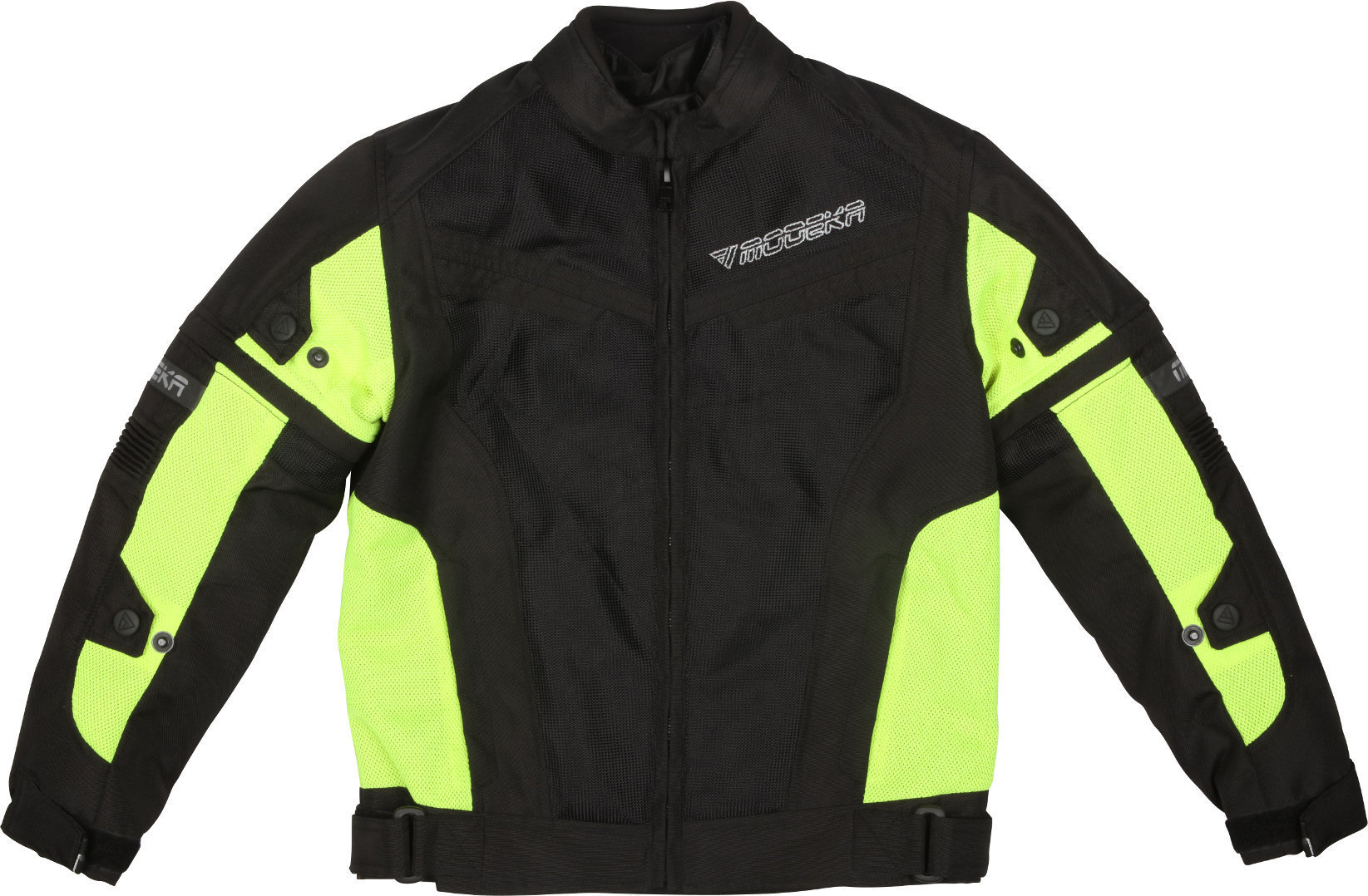Modeka X-Vent Kids Motorcycle Textile Jacket, black-yellow, Size 2XS 128, black-yellow, Size 2XS 128