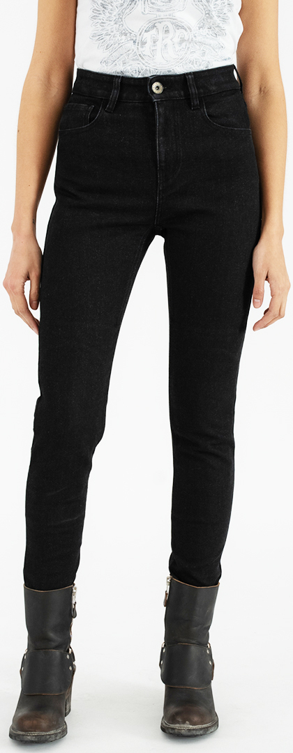 Rokker Rokkertech High Waist Ladies Motorcycle Textile Pants, black, Size 30 for Women, black, Size 30 for Women