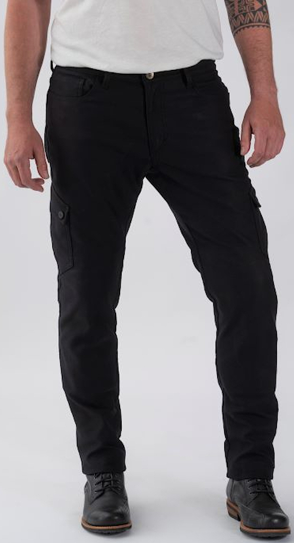 Rokker Black Jack Slim Motorcykel tekstil bukser, sort, størrelse 30