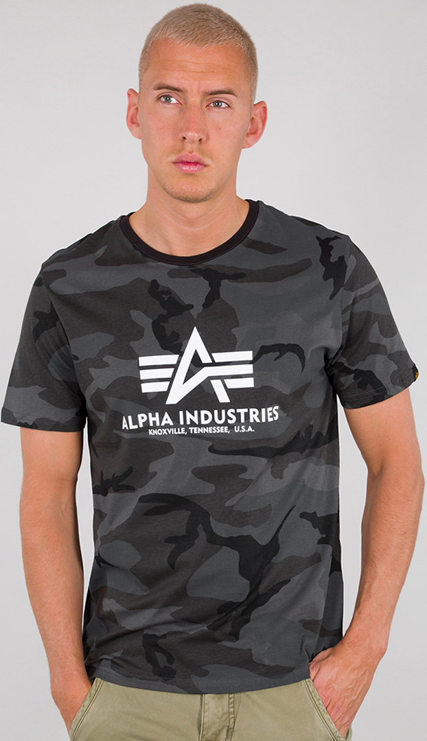 Alpha Industries Basic Camo T-shirt, svart-flerfärgad, storlek L
