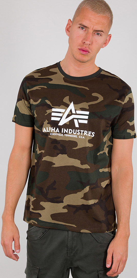 Alpha Industries Basic Camo T-shirt, flerfärgad, storlek XS
