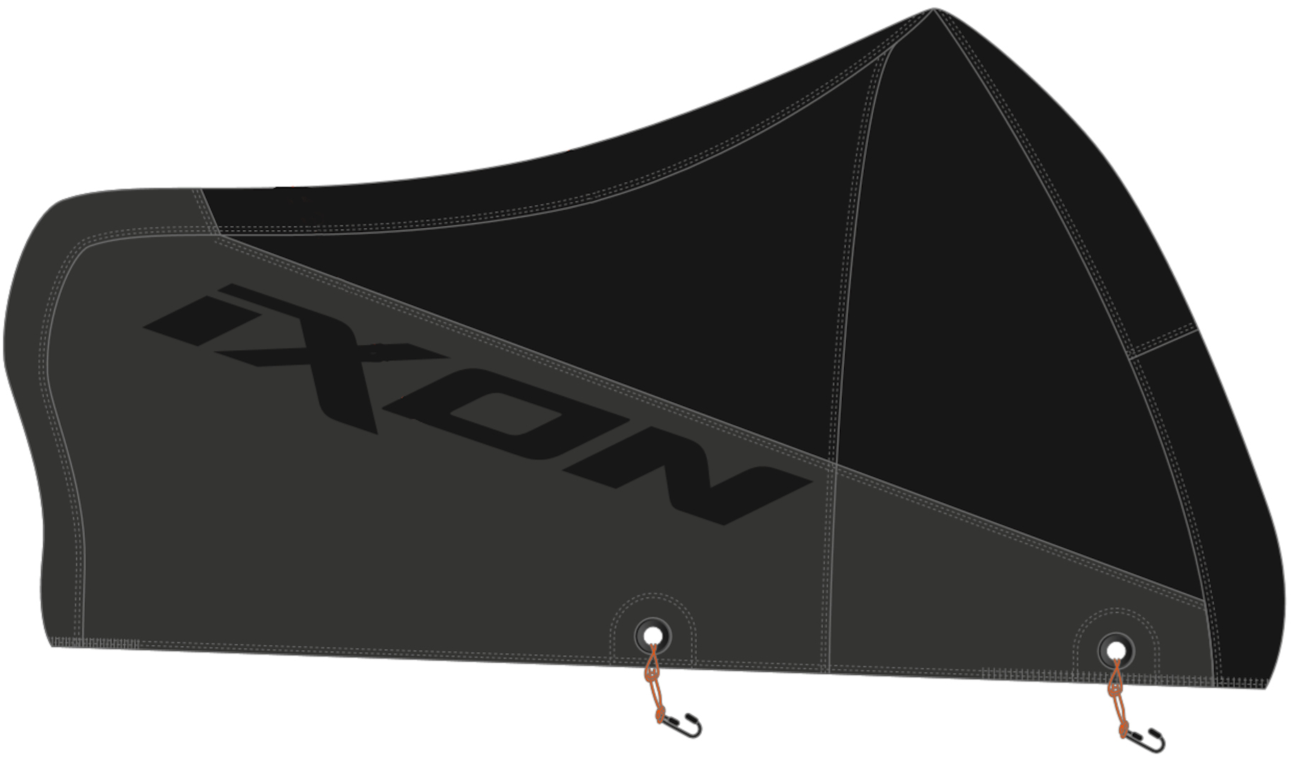 Ixon Blanky Outdoor Motorrad Abdeckplane, schwarz, Größe 2XL, schwarz, Größe 2XL