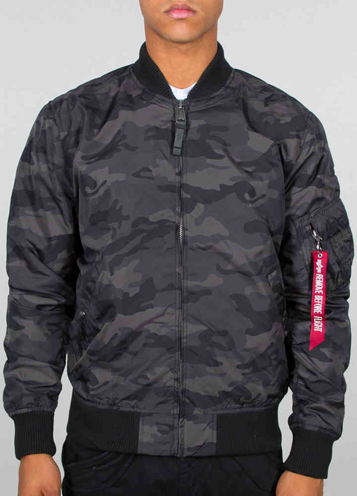 Alpha industries camo bomber jacket hot sale