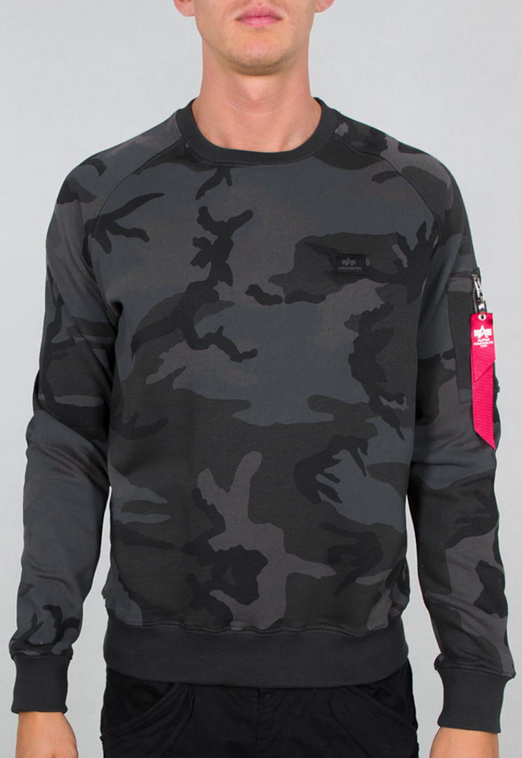 Alpha Industries X-Fit Camo Sweatshirt, svart-flerfärgad, storlek L