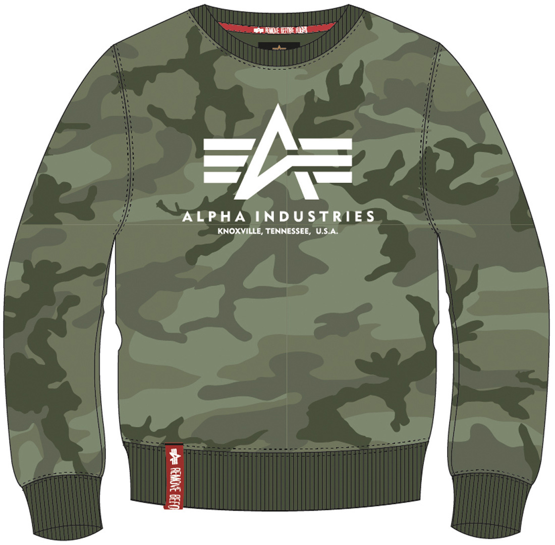 Alpha Industries Basic Camo Sweatshirt, grön, storlek 3XL
