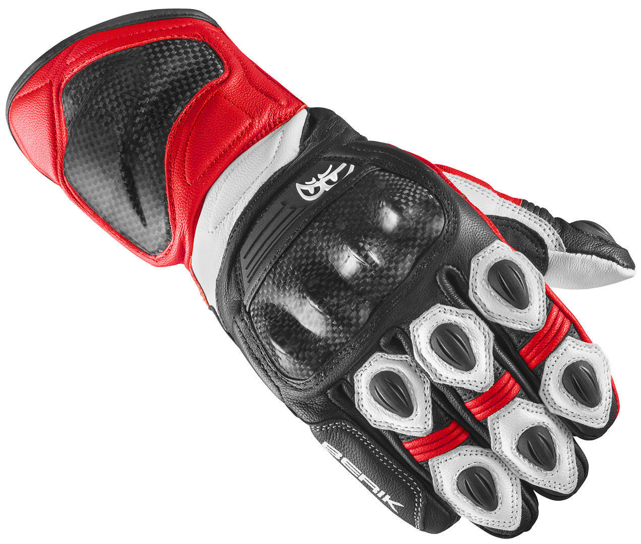 Berik TX-1 Pro De Handschoenen van de motorfiets, zwart-wit-rood, afmeting M