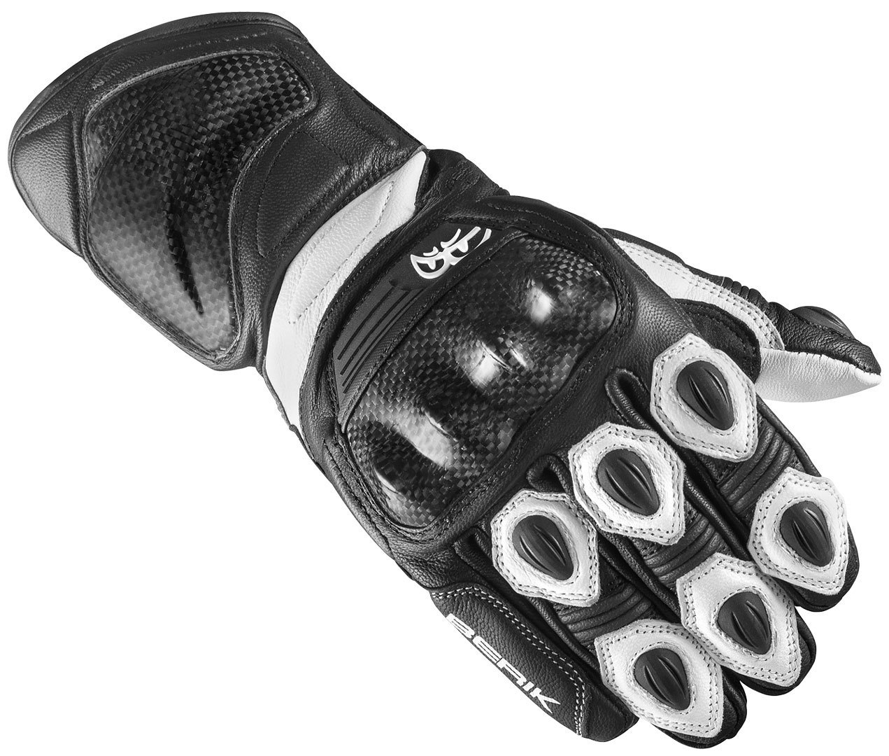 Berik TX-1 Pro De Handschoenen van de motorfiets, zwart-wit, afmeting S