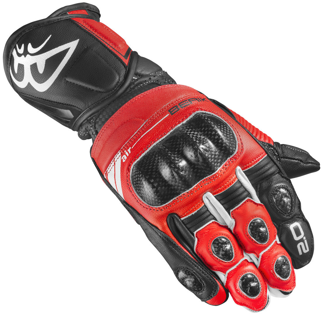 Berik ST-Evo Motorradhandschuhe, schwarz-rot, Größe 3XL, schwarz-rot, Größe 3XL