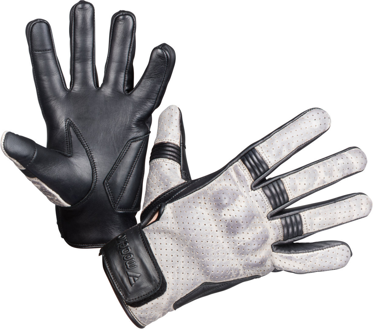 Modeka Hot Two Motorcycle Gloves, black-grey, Size M L, black-grey, Size M L