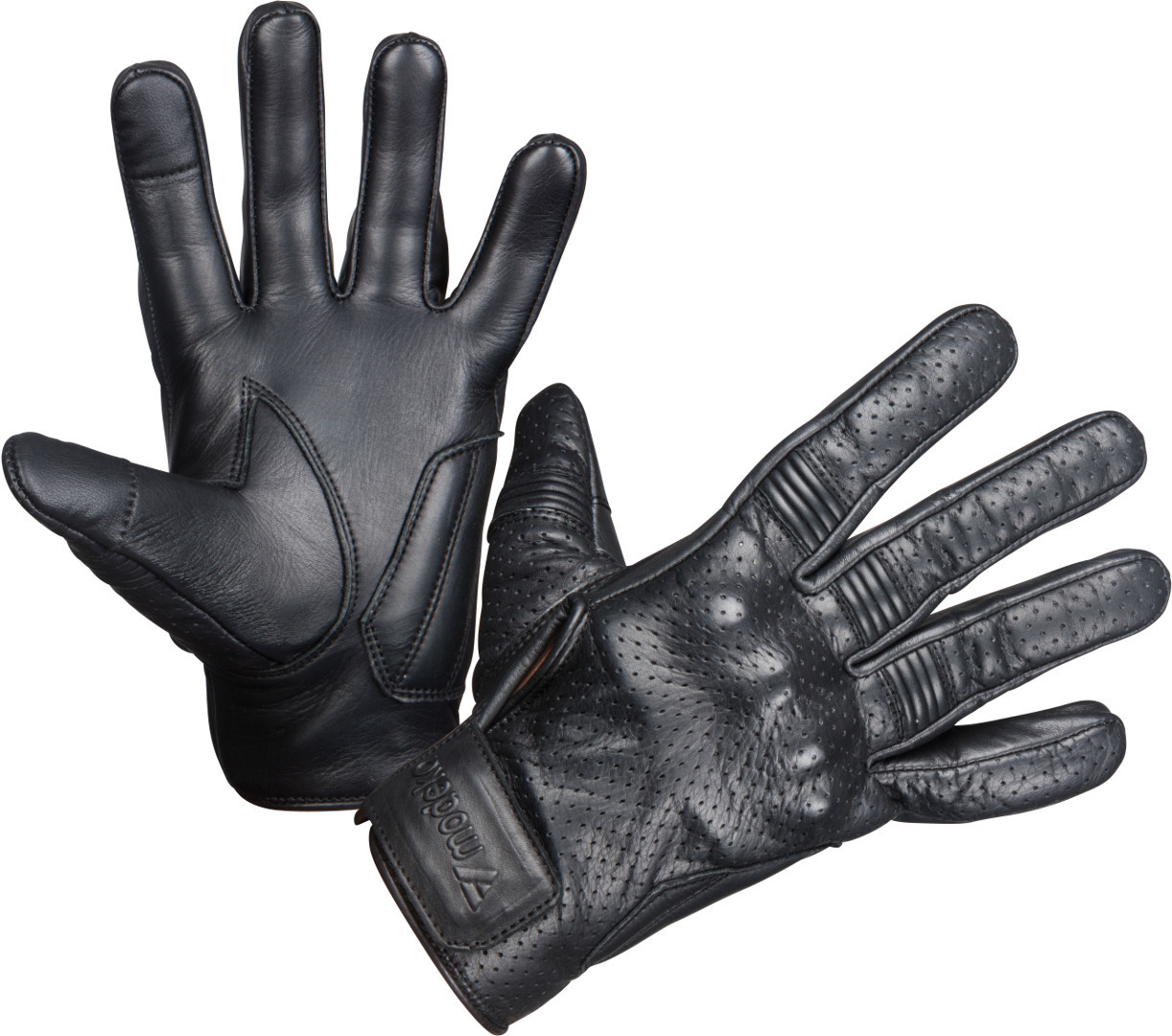 Modeka Hot Two Ladies Motorcycle Gloves, black, Size L for Women, black, Size L for Women