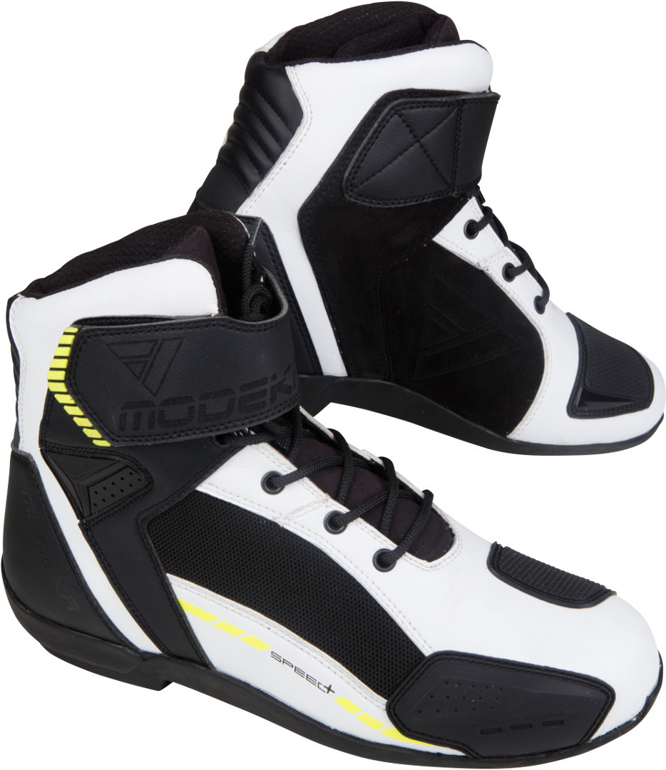 Modeka Kyne Motorcycle Boots, black-white, Size 36, black-white, Size 36