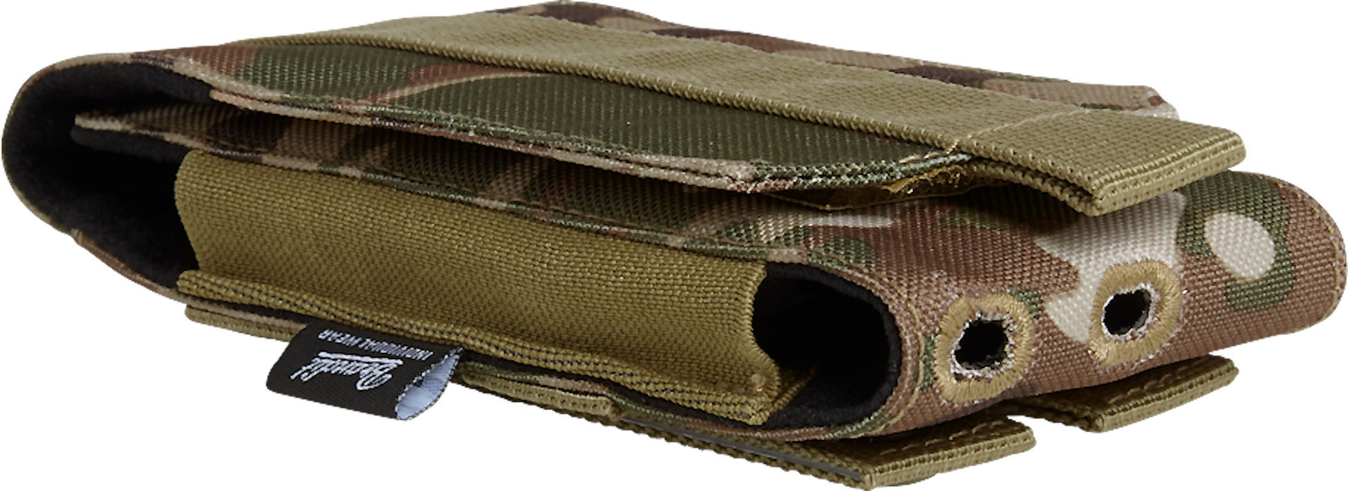 Side view of Brandit Large Molle Phone Pouch, green for Men