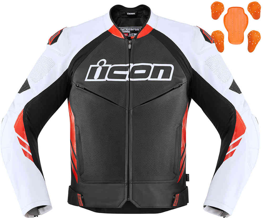 Icon Hypersport2 Prime Chaqueta de cuero de motocicleta