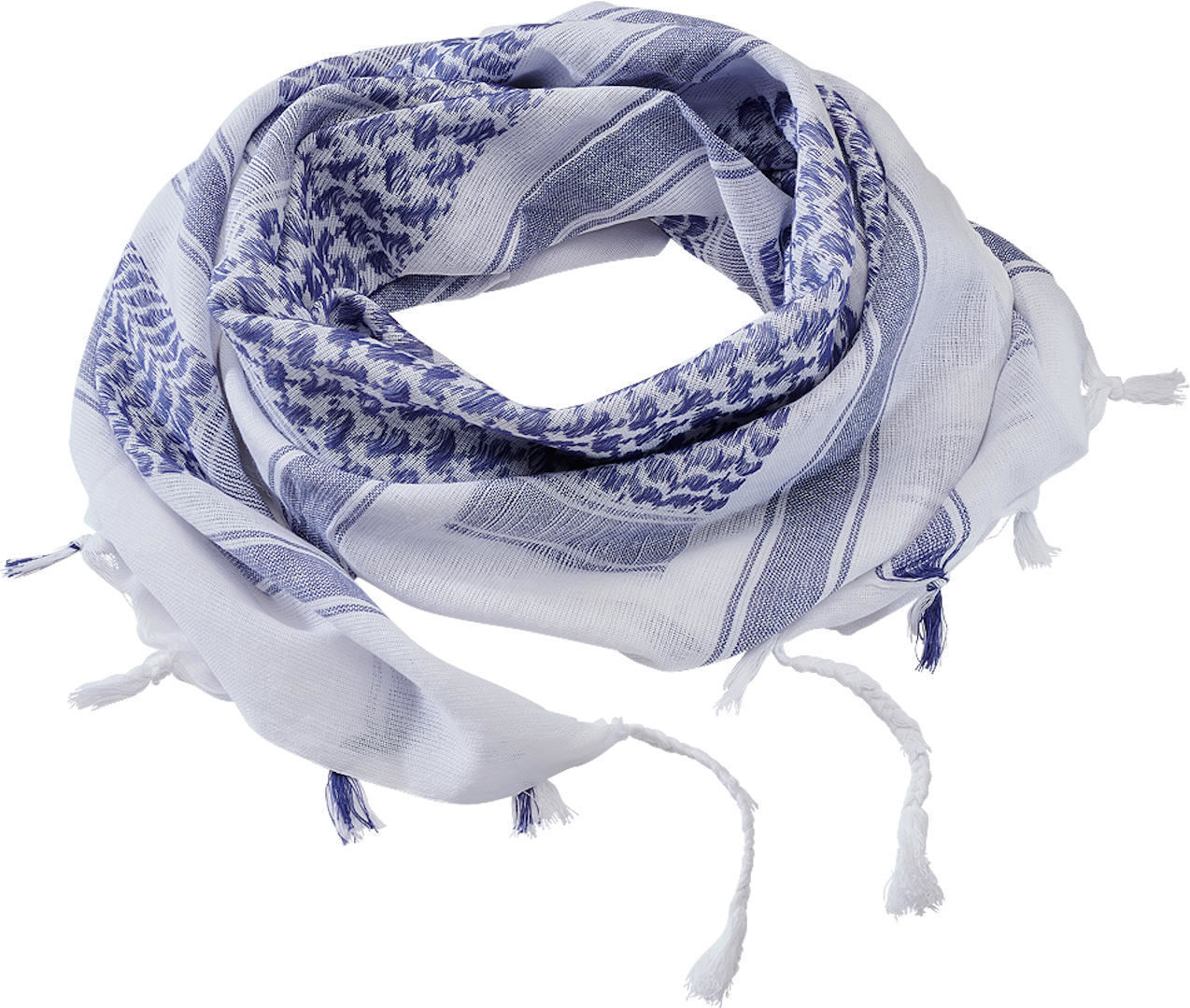 Brandit Shemag Multifunctional Headwear, white-blue, white-blue, Size One Size