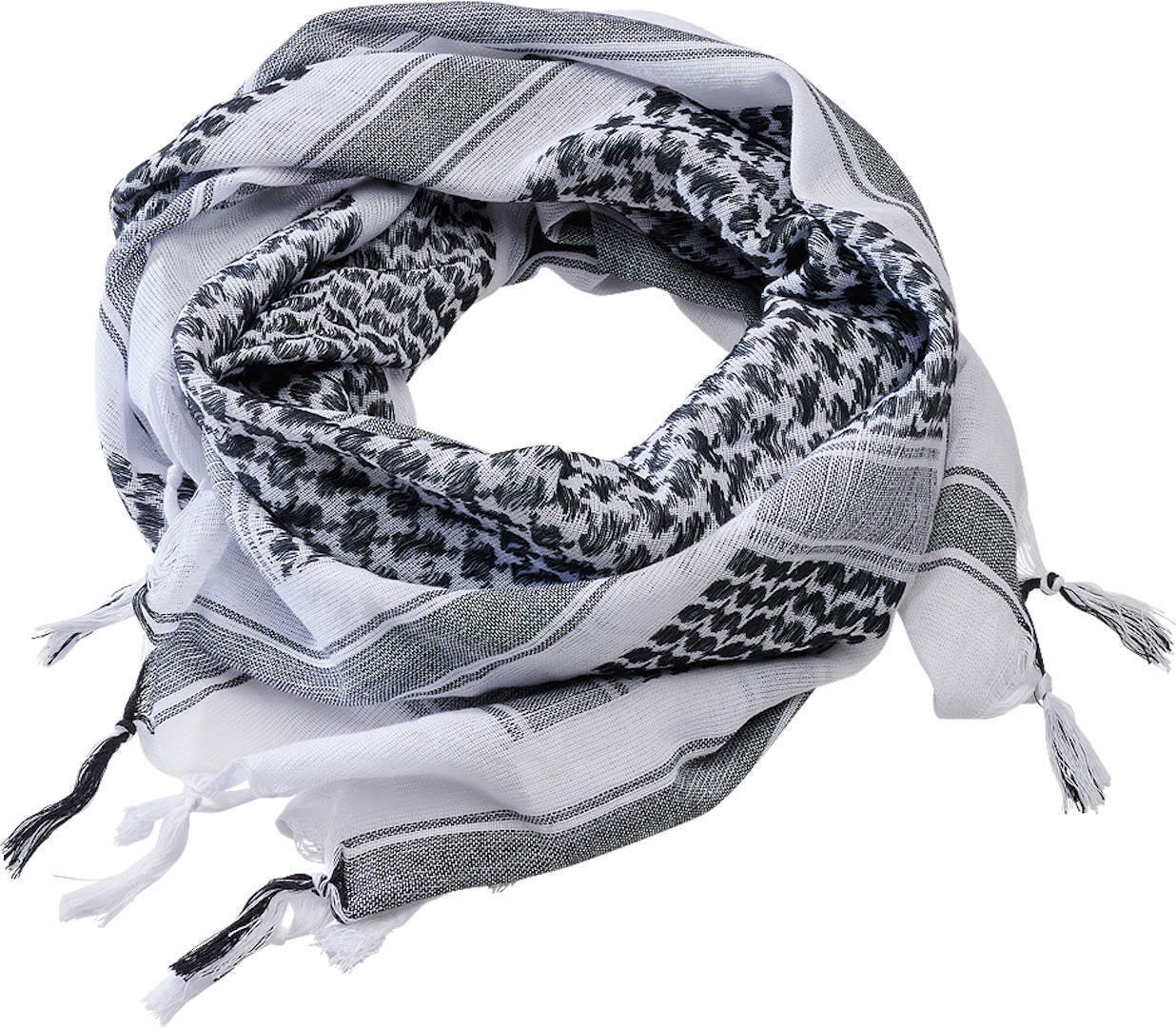 Brandit Shemag Multifunctional Headwear, black-white, black-white, Size One Size