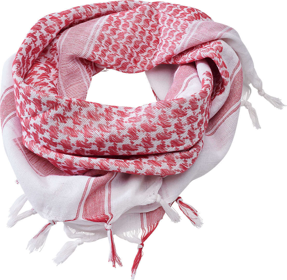 Brandit Shemag Multifunctional Headwear, white-red, white-red, Size One Size