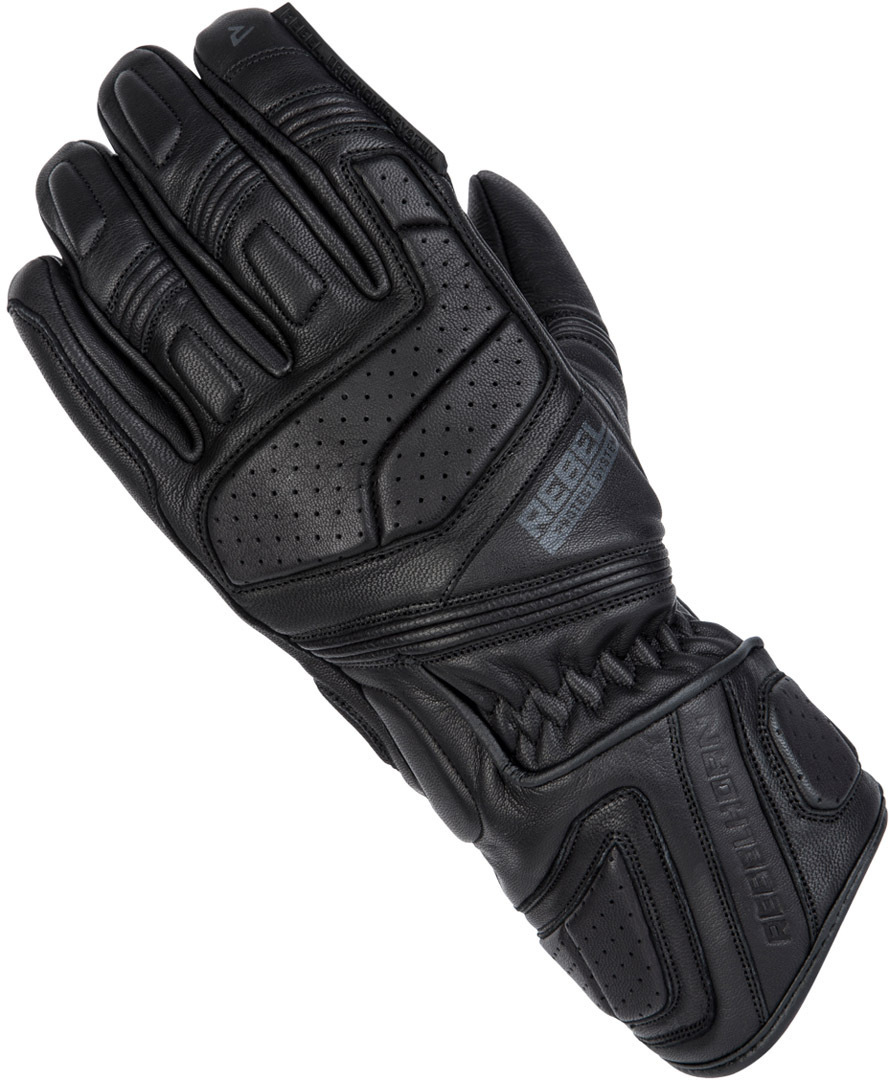 Side view of Rebelhorn Hike II Motorcycle Gloves, black, Size L