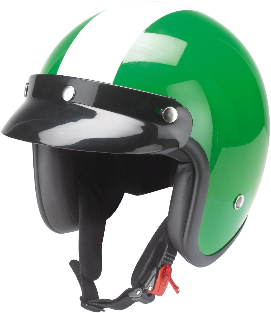 Redbike RB-753 Oldtimer Jet Helmet, white-green, Size XS, white-green, Size XS