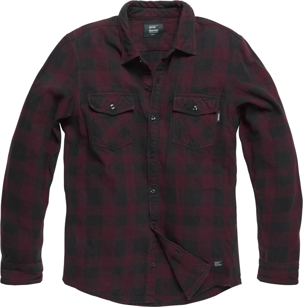 Vintage Industries Globe Heavyweight Shirt, red, Size S, red, Size S