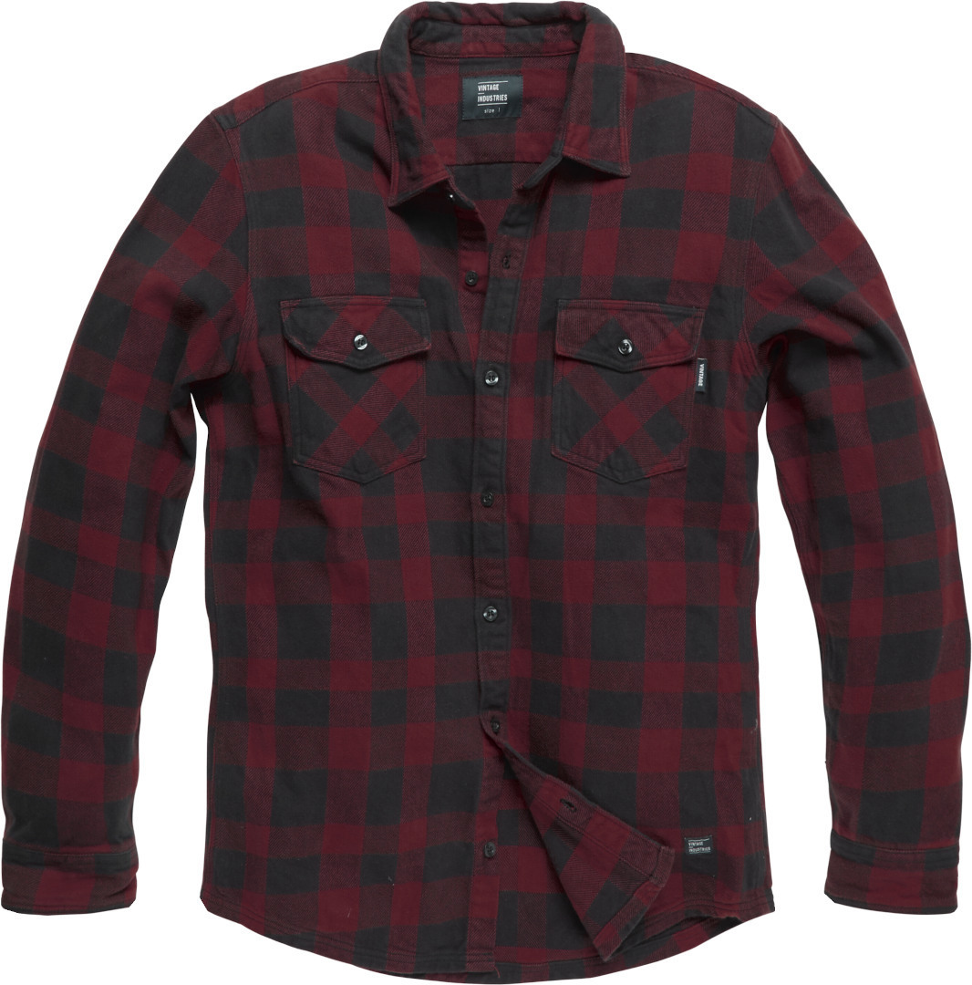 Vintage Industries Globe Heavyweight Shirt, red, Size S, red, Size S
