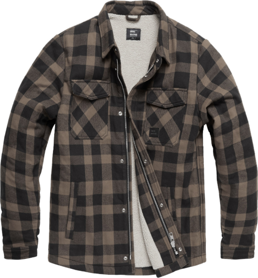Vintage Industries Heavyweight Sherpa Shirt, grey, Size S, grey, Size S