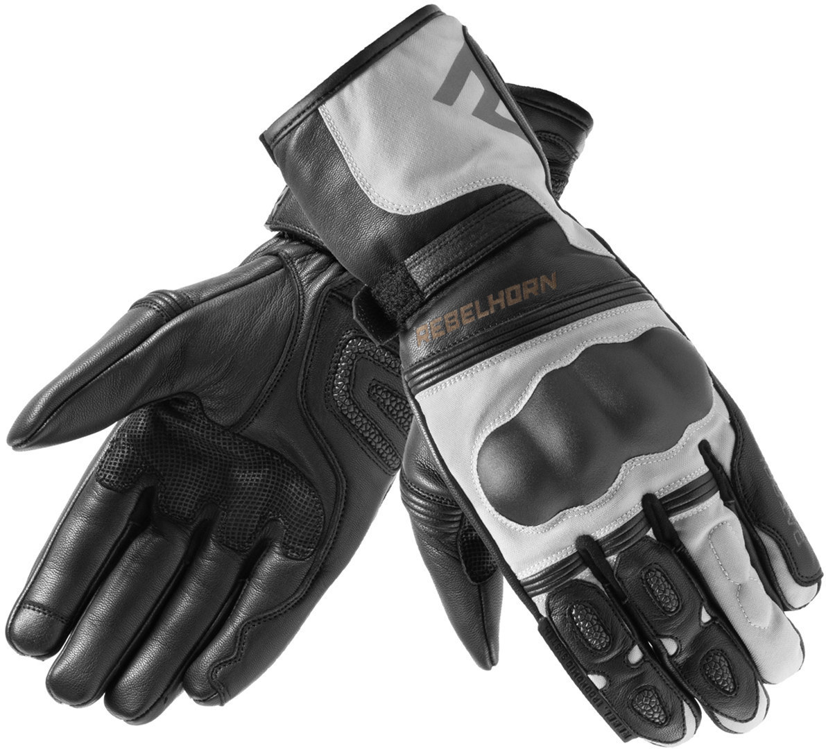 Rebelhorn Patrol Long Gants de moto, noir-gris, taille XS