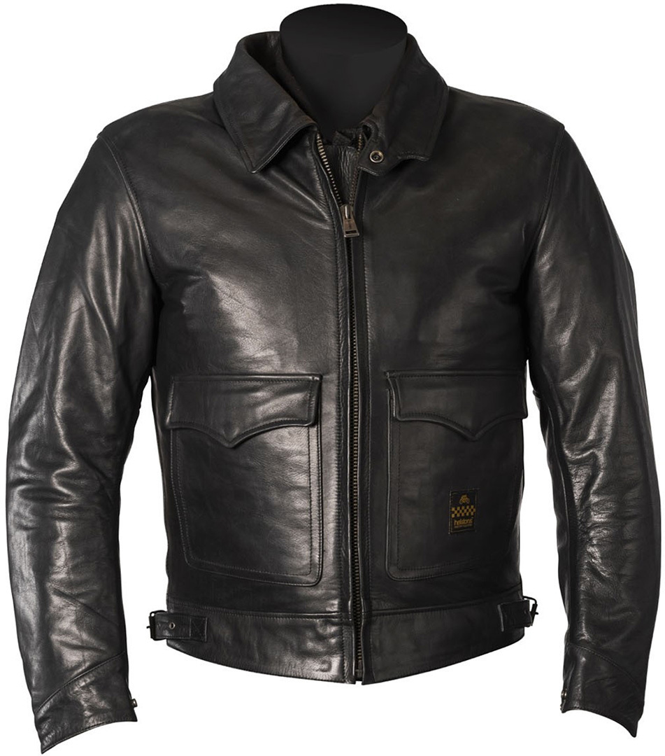 Helstons Bill Motorcycle Leather Jacket, black, Size M, black, Size M