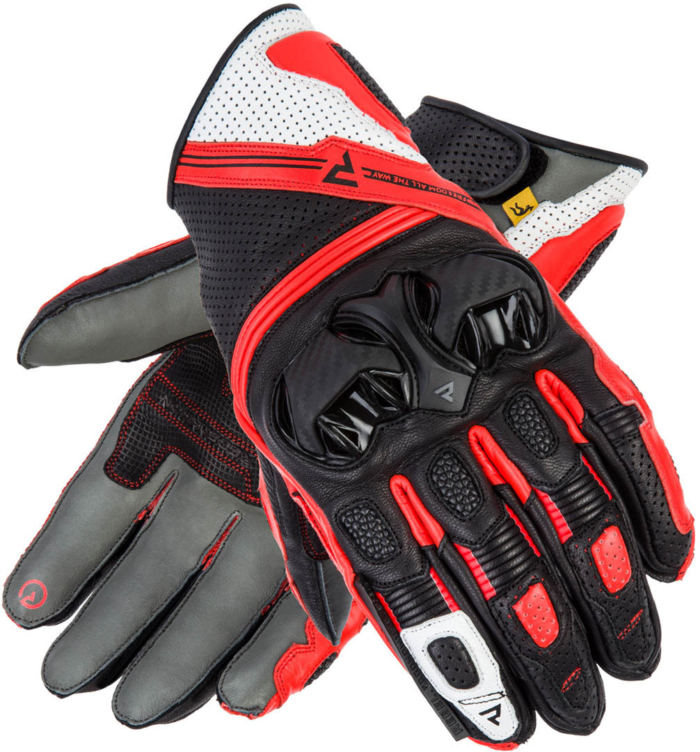 Rebelhorn ST II Short Gants de moto, noir-gris-rouge, taille 4XL