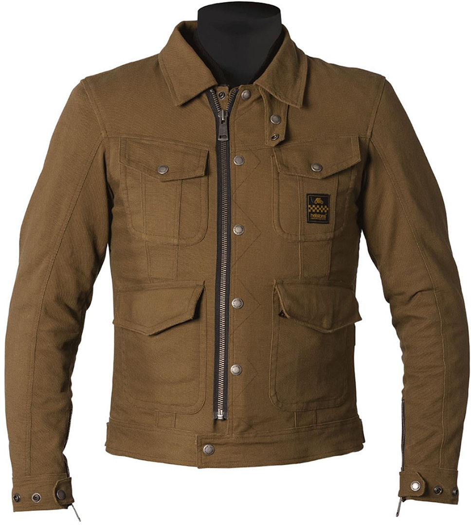 Helstons Yard Motorcycle Textile Jacket, green-brown, Size L, green-brown, Size L