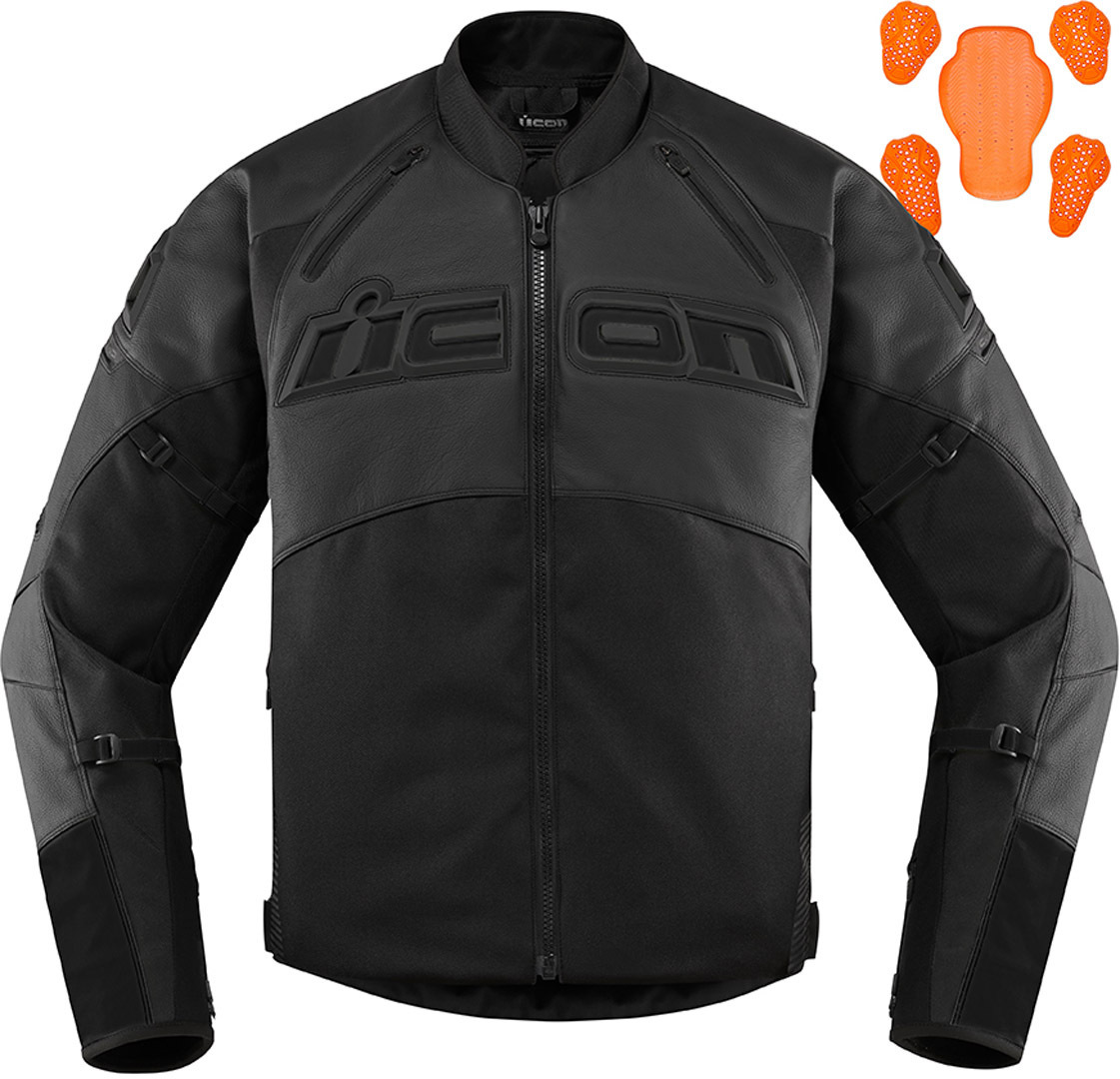 Icon Contra2 Motorcycle Textile / Leather Jacket, black, Size S, black, Size S