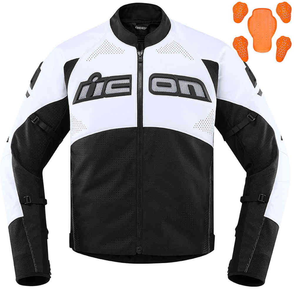 Icon Contra2 perforated Motorcycle Textile / Leather Jacket