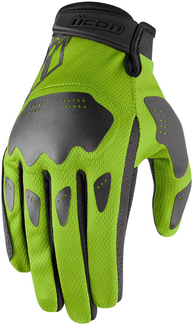Icon Hooligan Motorcycle Gloves, green, Size 2XL, green, Size 2XL