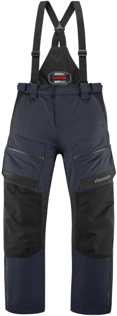 Icon Raiden Motorcycle Textile Pants, black-blue, Size M, black-blue, Size M