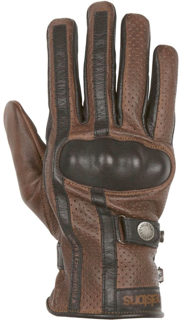 Helstons Eagle perforated Motorcycle Gloves, brown, Size M L, brown, Size M L