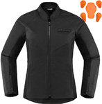 Icon Hooligan Perforated Chaqueta textil para motocicletas de señoras