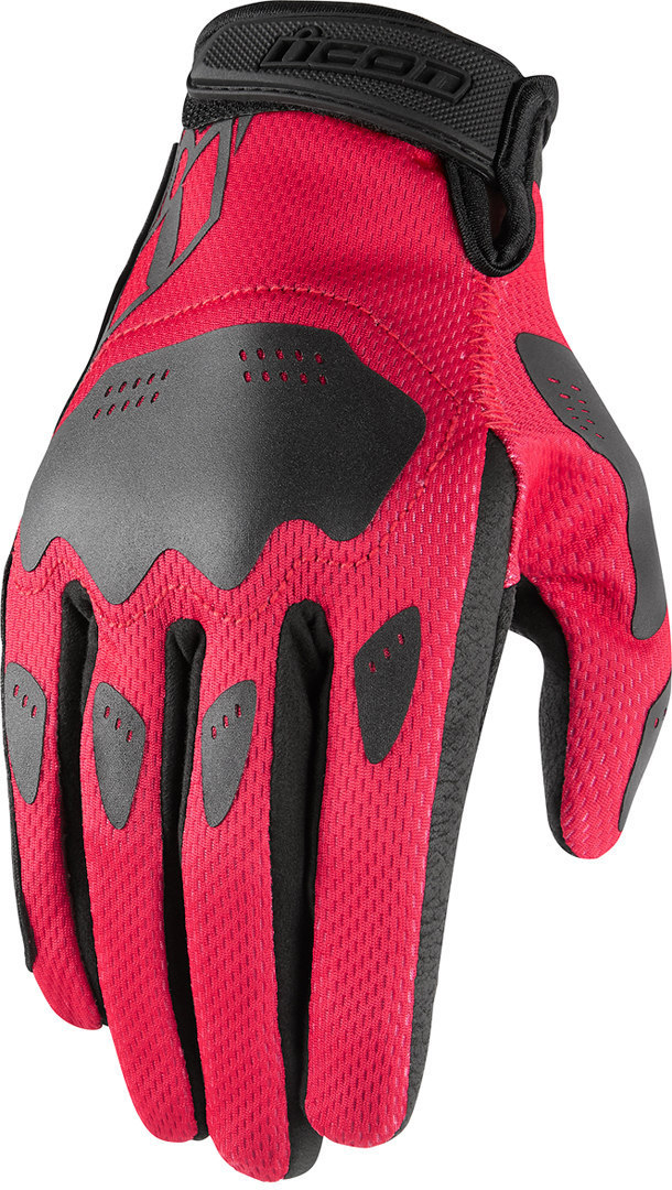Icon Hooligan Ladies Motorcycle Gloves, black-pink, Size S for Women, black-pink, Size S for Women