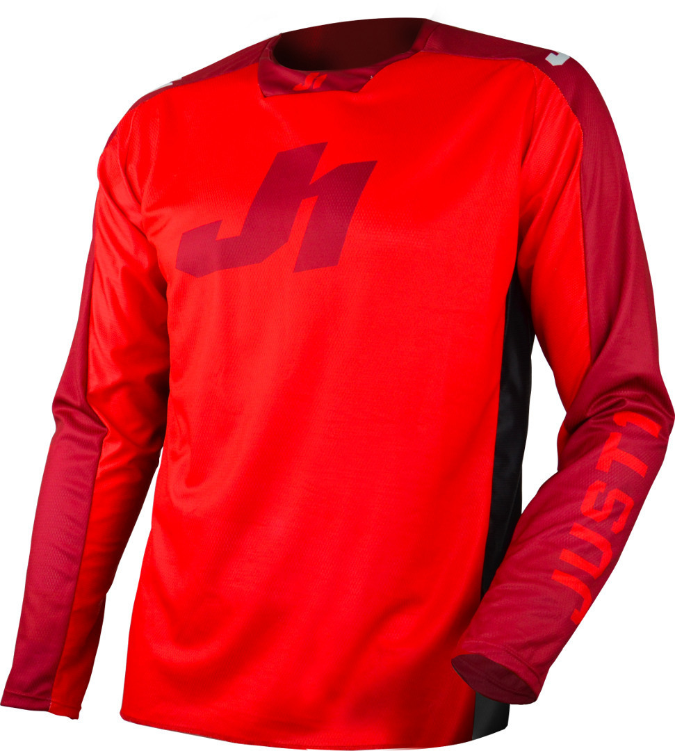 Just1 J-Force Longsleeve Bicycle Jersey, red, Size S, red, Size S