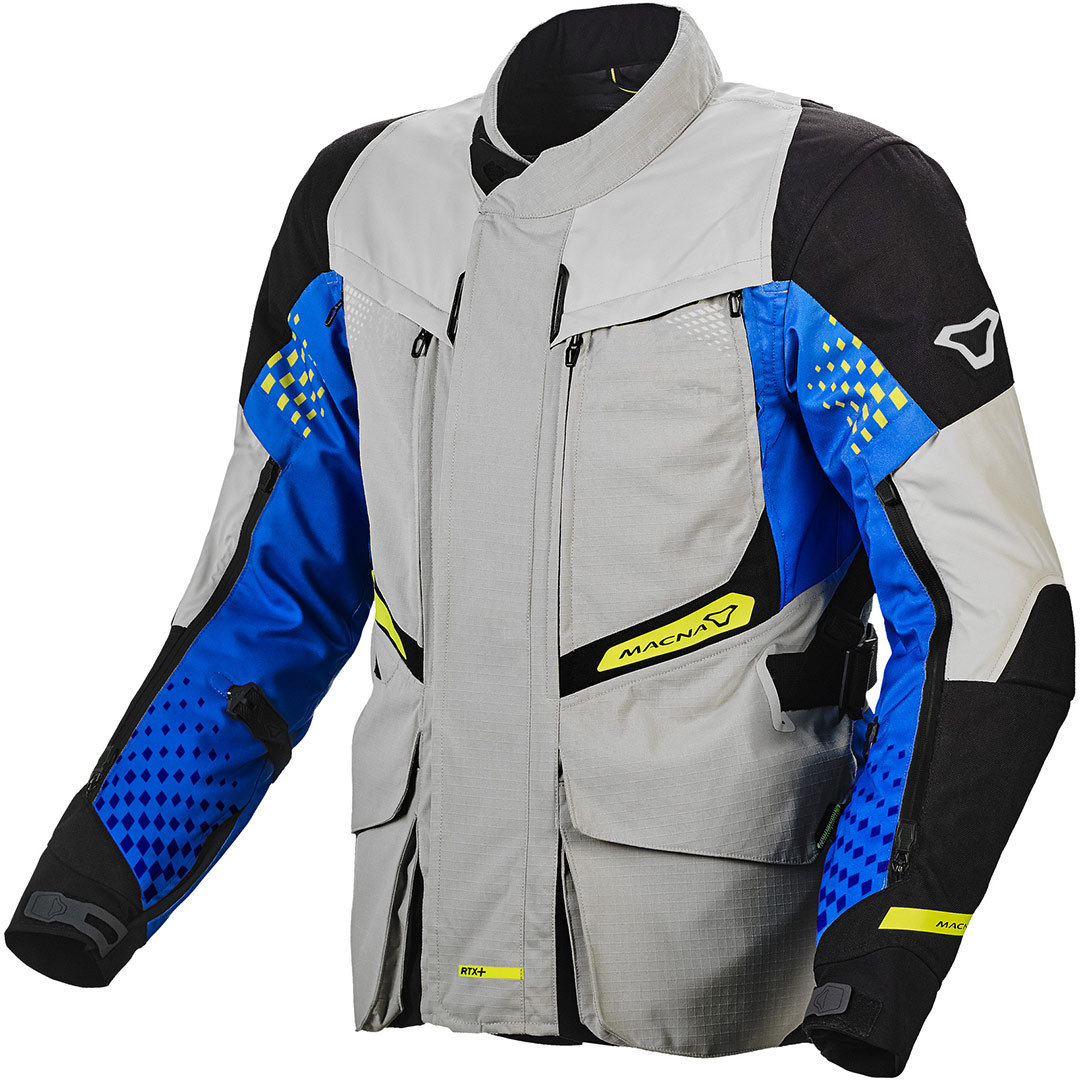Macna Fusor Motorcycle Textile Jacket, grey-blue, Size S, grey-blue, Size S