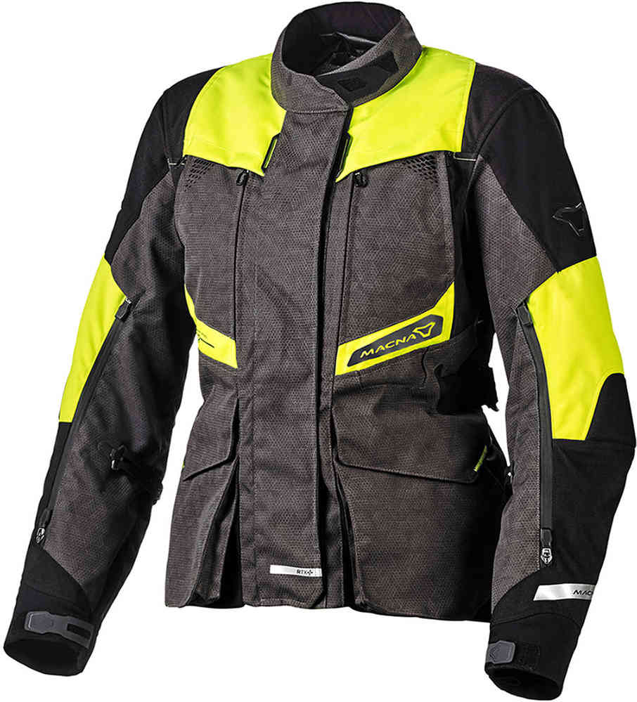 Macna Fusor NightEye Chaqueta textil para motocicletas de señoras