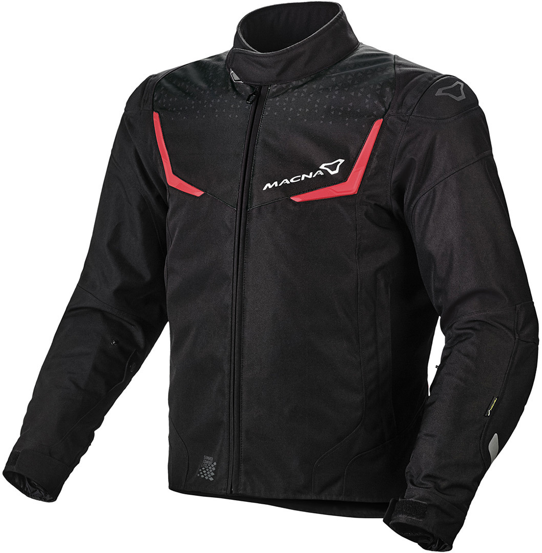 Macna Durago Motorcycle Textile Jacket, black-red, Size S, black-red, Size S