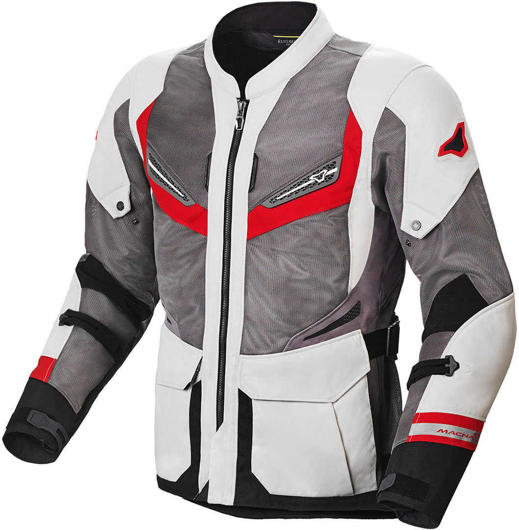 Macna Aerocon NightEye Motorcycle Textile Jacket, red, Size XS, red, Size XS