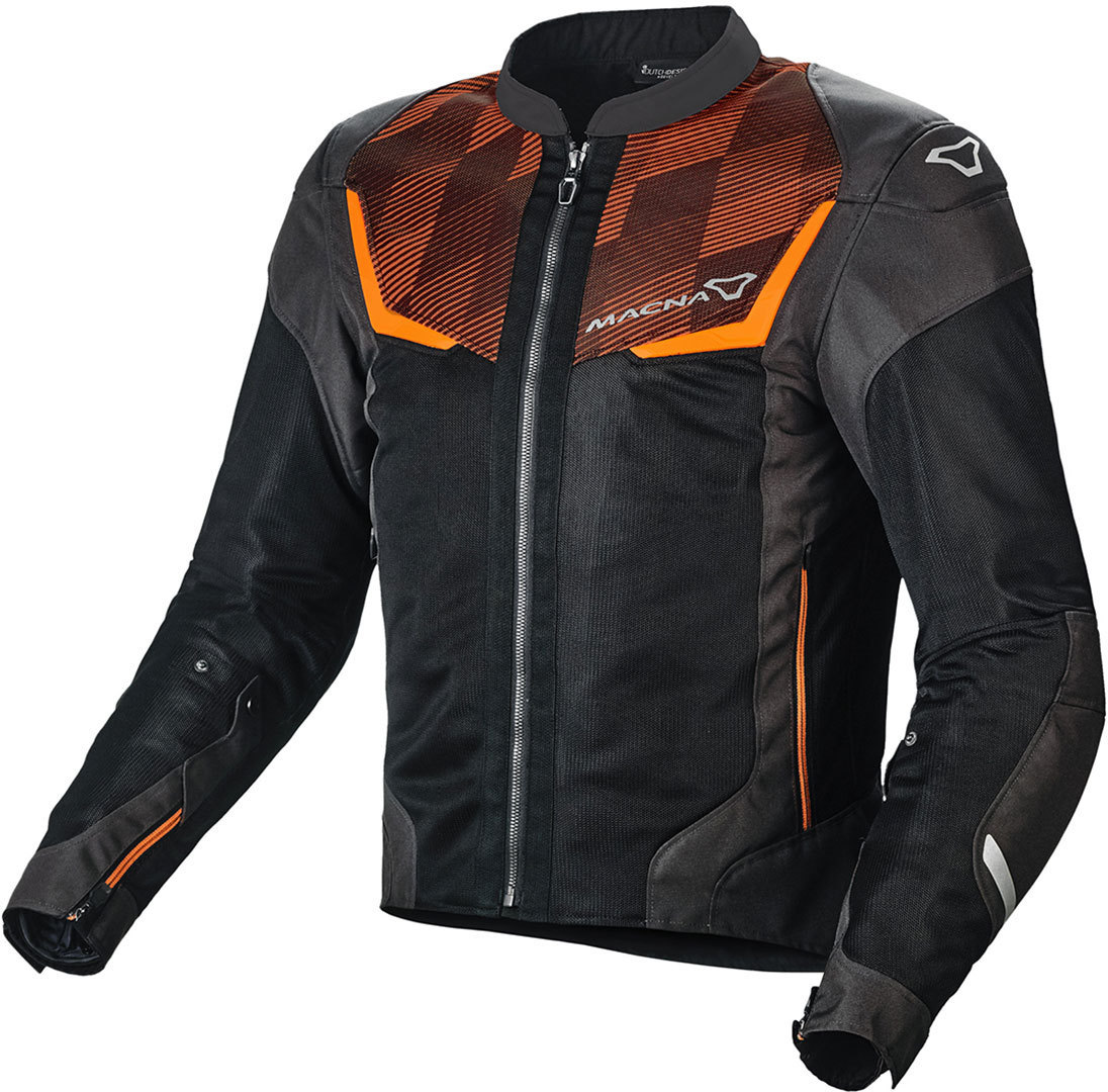 Macna Orcano Motorcycle Textile Jacket, black-orange, Size M, black-orange, Size M