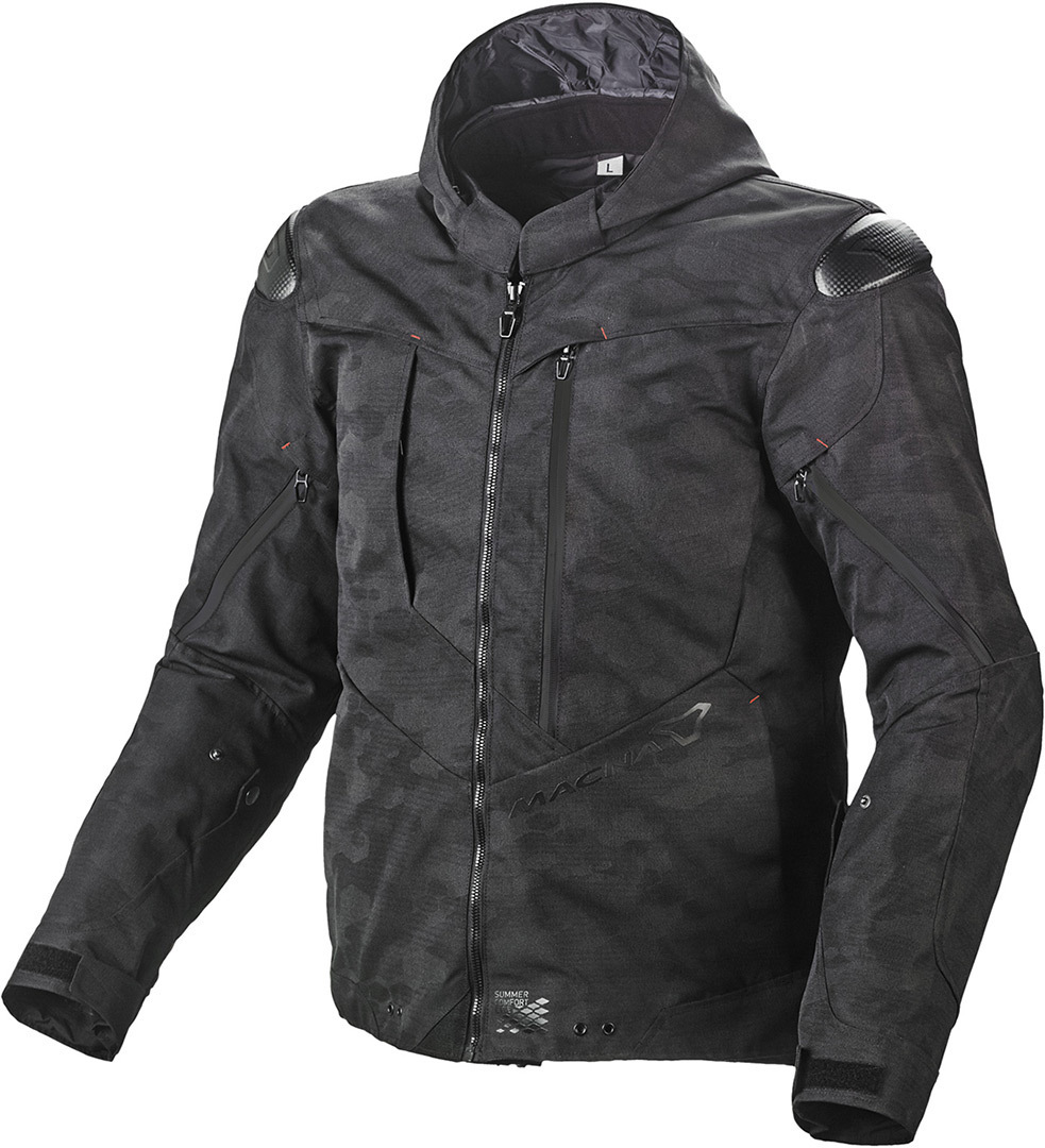 Macna Proxim NightEye Motorcycle Textile Jacket, grey, Size S, grey, Size S